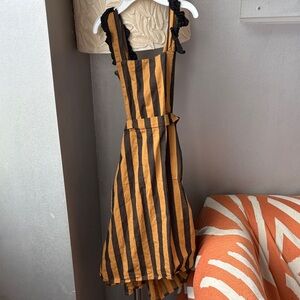 Wolf & Rita Striped Black and Orange Kids jumper Dress